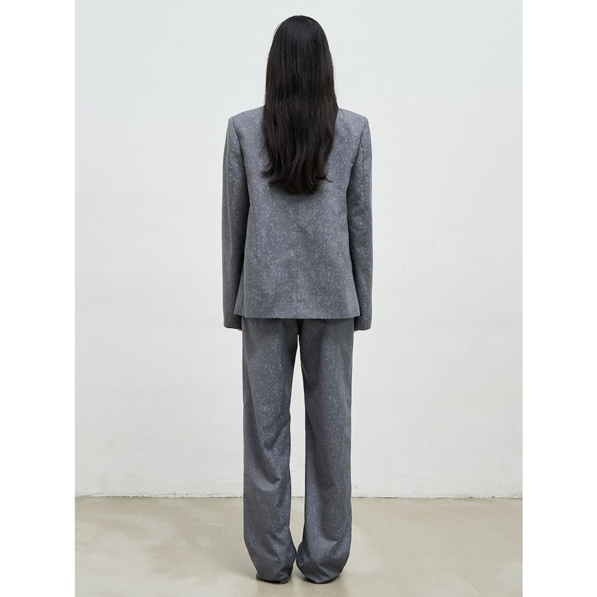 앙개(ANGGAE) Flocky Pattern Jacket  Grey