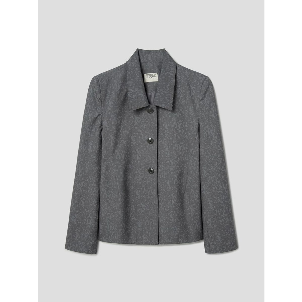 앙개(ANGGAE) Flocky Pattern Jacket  Grey