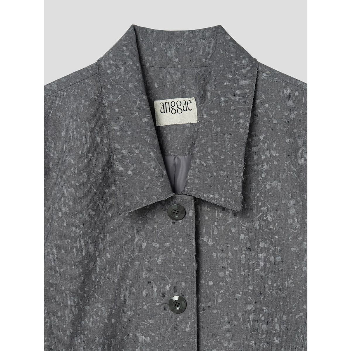 앙개(ANGGAE) Flocky Pattern Jacket  Grey