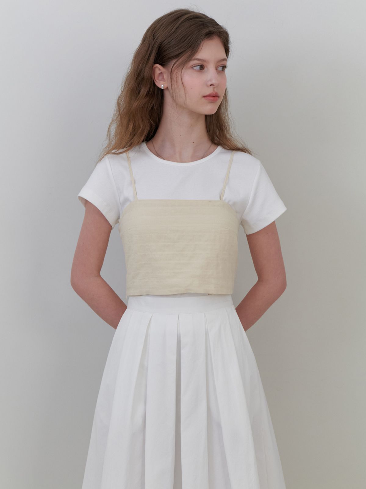 리엘(RE L) Rosetta scarf top (yellow)