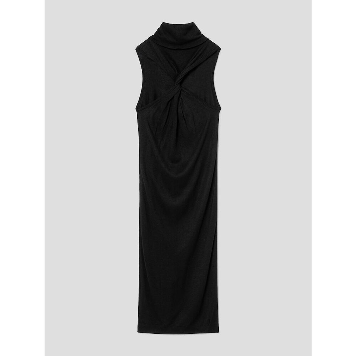 앙개(ANGGAE) Twisted Back Knit Dress  Black