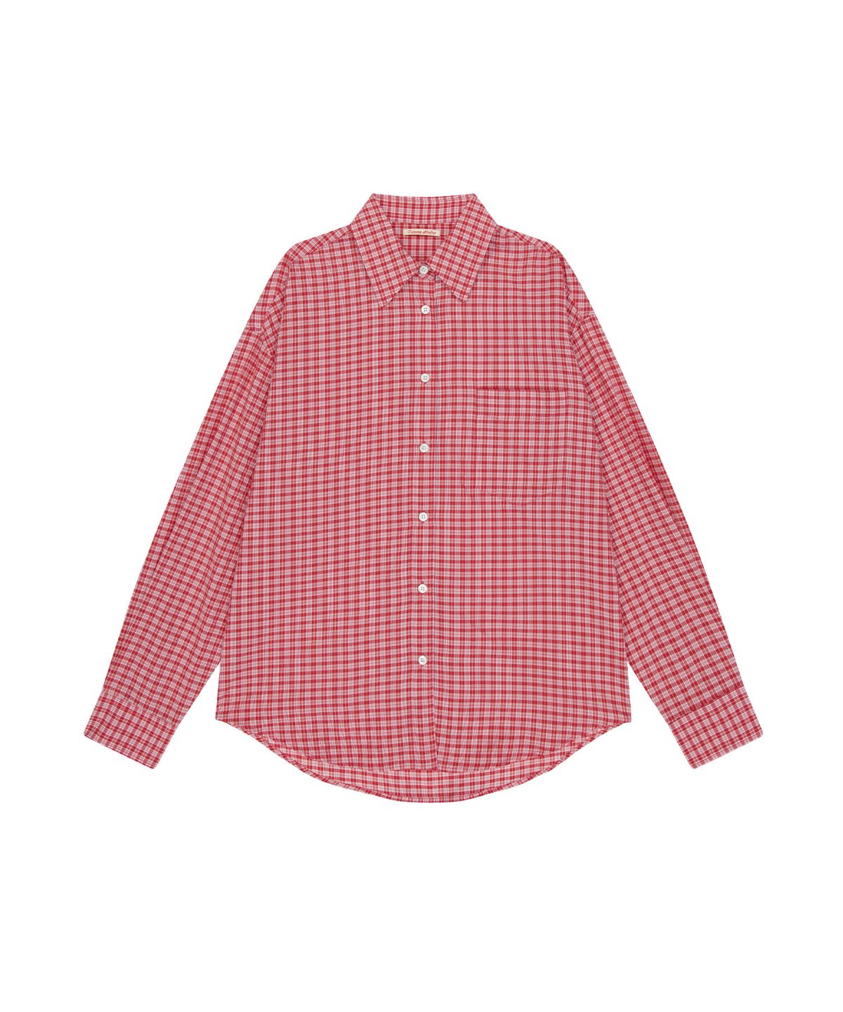 반원 아틀리에(VANONE ATELIER) A3513 링클 체크 셔츠_Floral red