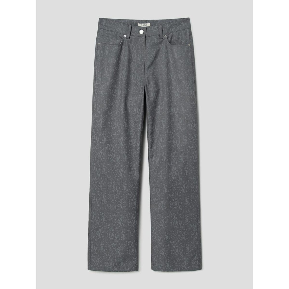 앙개(ANGGAE) Flocky Pattern Pants  Grey