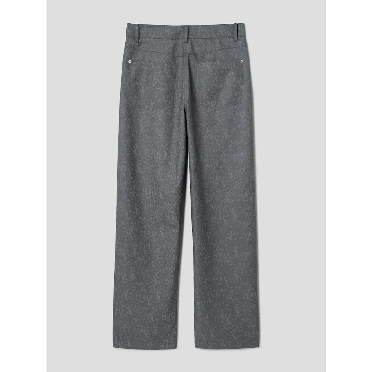 앙개(ANGGAE) Flocky Pattern Pants  Grey
