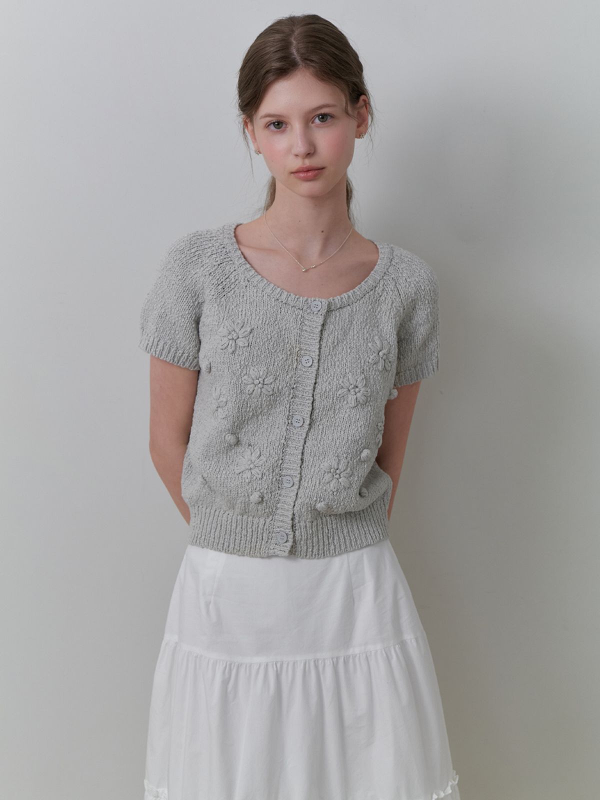 리엘(RE L) Suzan half cardigan (mint)