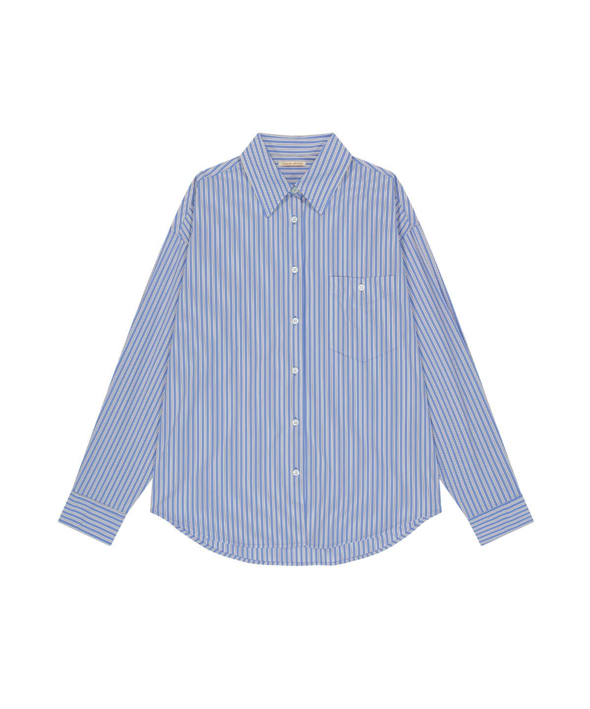 반원 아틀리에(VANONE ATELIER) A3514 멀티 스트라이프 셔츠_Cloudy blue