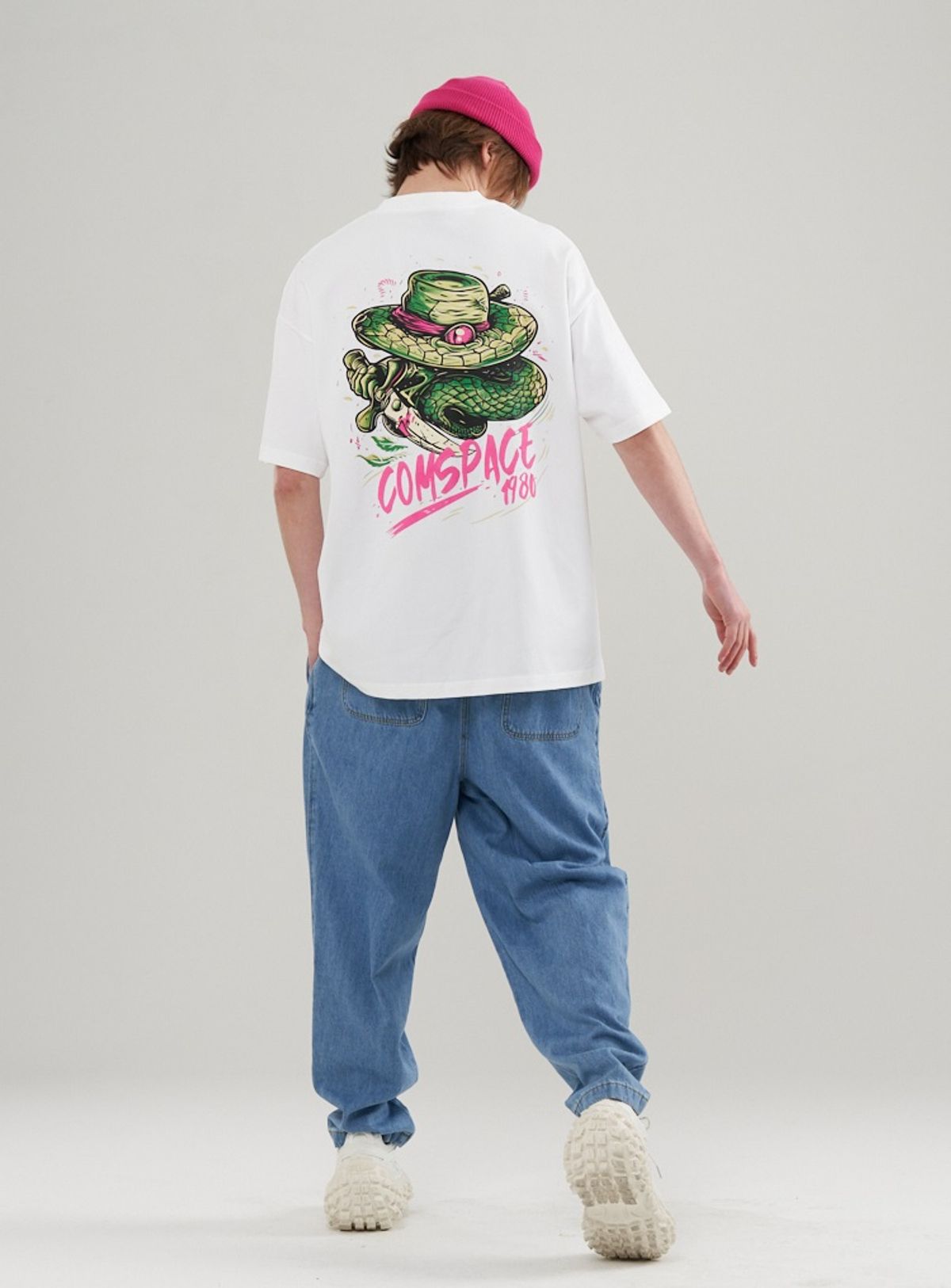 컴스페이스1980(COMSPACE1980) [M~3XL] 데님 테이퍼드 밴딩 팬츠
