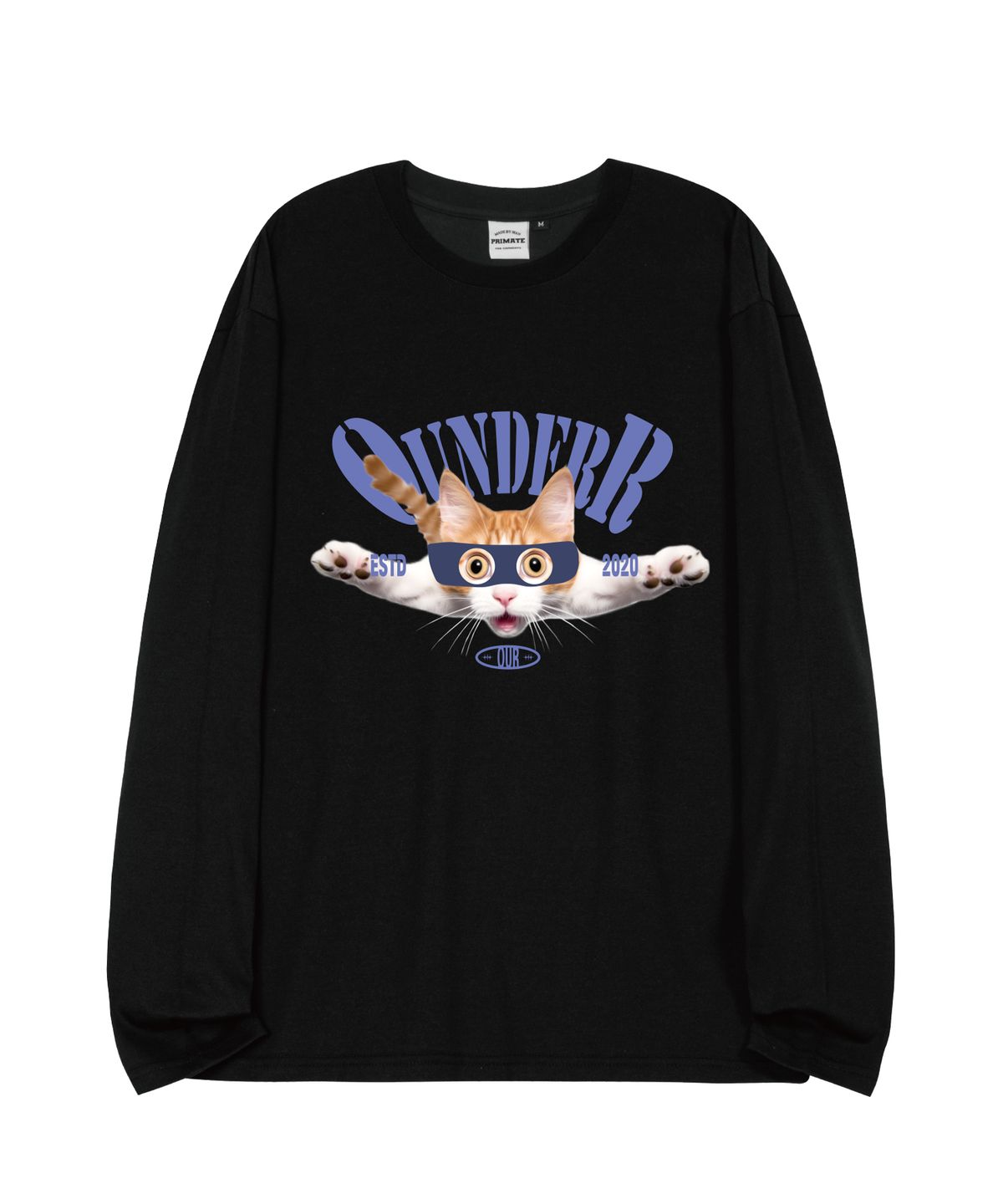 오언더알(OUNDERR) HAPPY CAT 오버핏 롱 슬리브 4 COLORS
