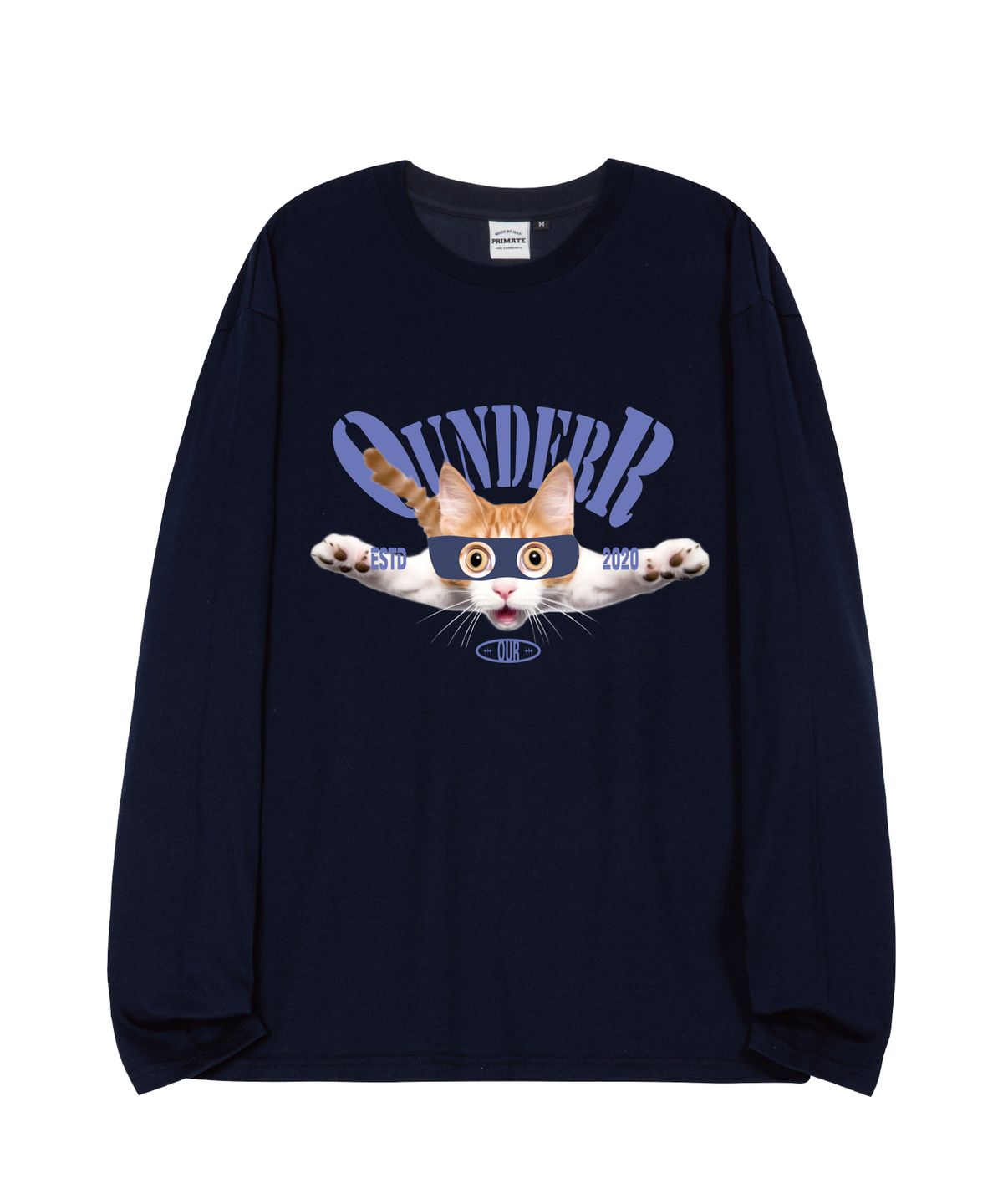오언더알(OUNDERR) HAPPY CAT 오버핏 롱 슬리브 4 COLORS