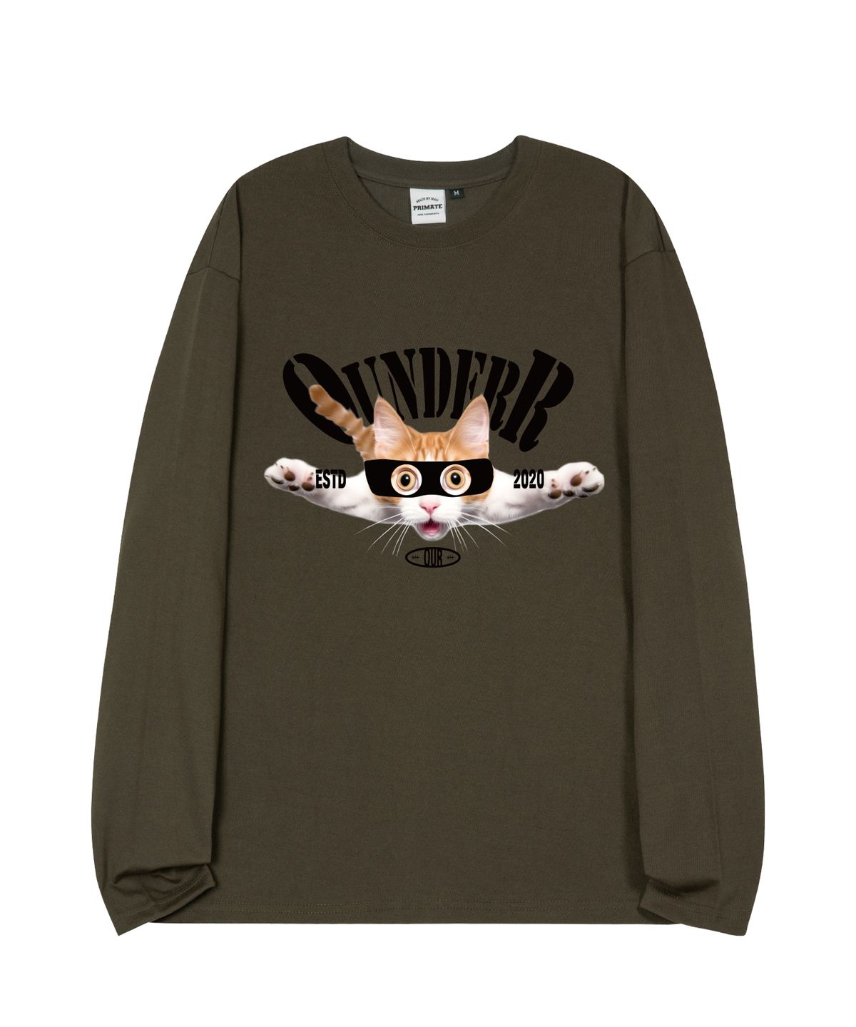 오언더알(OUNDERR) HAPPY CAT 오버핏 롱 슬리브 4 COLORS