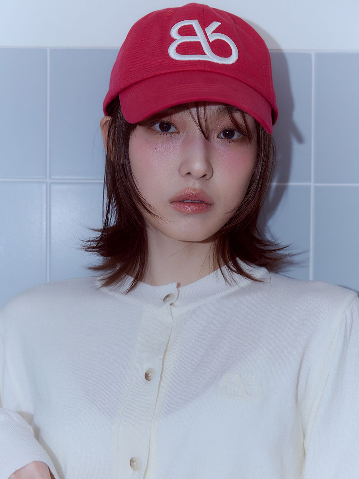 비플랫 베네통(Bb' BENETTON) 비비 베이스볼 캡 (Red)