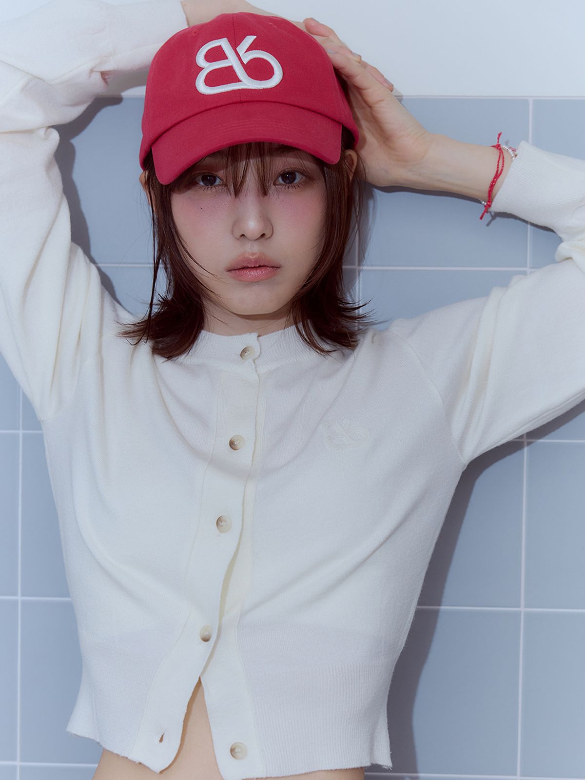 비플랫 베네통(Bb' BENETTON) 비비 베이스볼 캡 (Red)