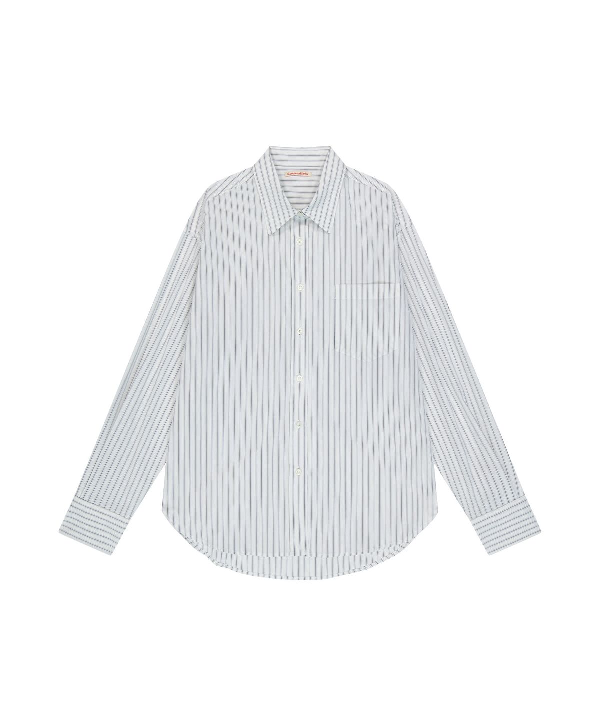 반원 아틀리에(VANONE ATELIER) A3516 시어 스트라이프 셔츠_Navy