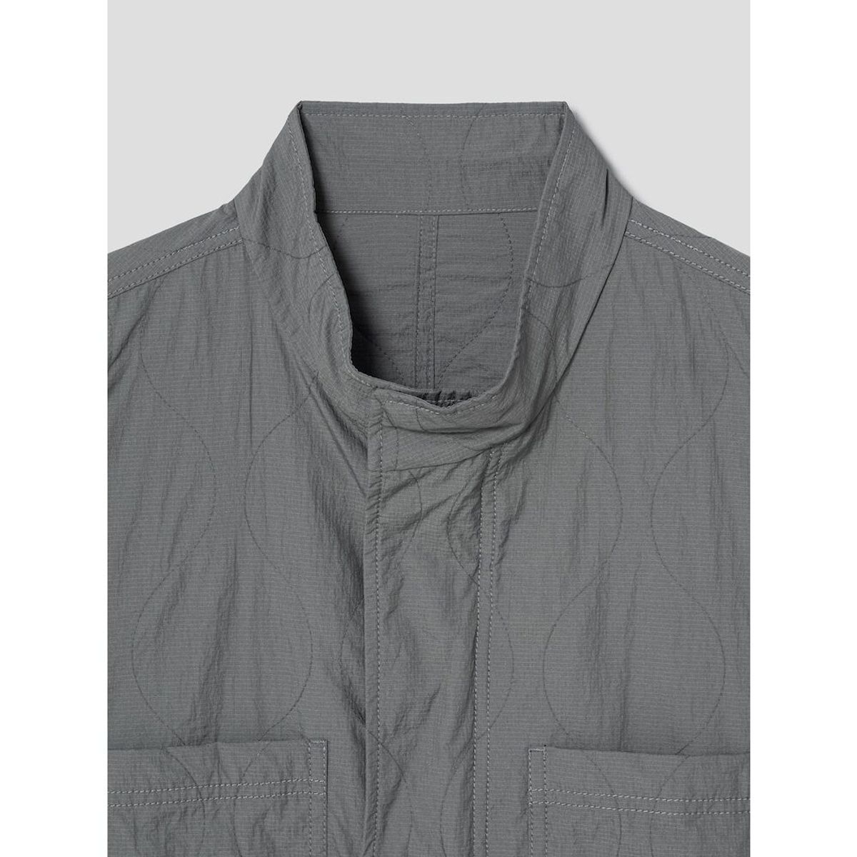 시프트지(SHIFT.G) Quilted Module Jumper  Khaki