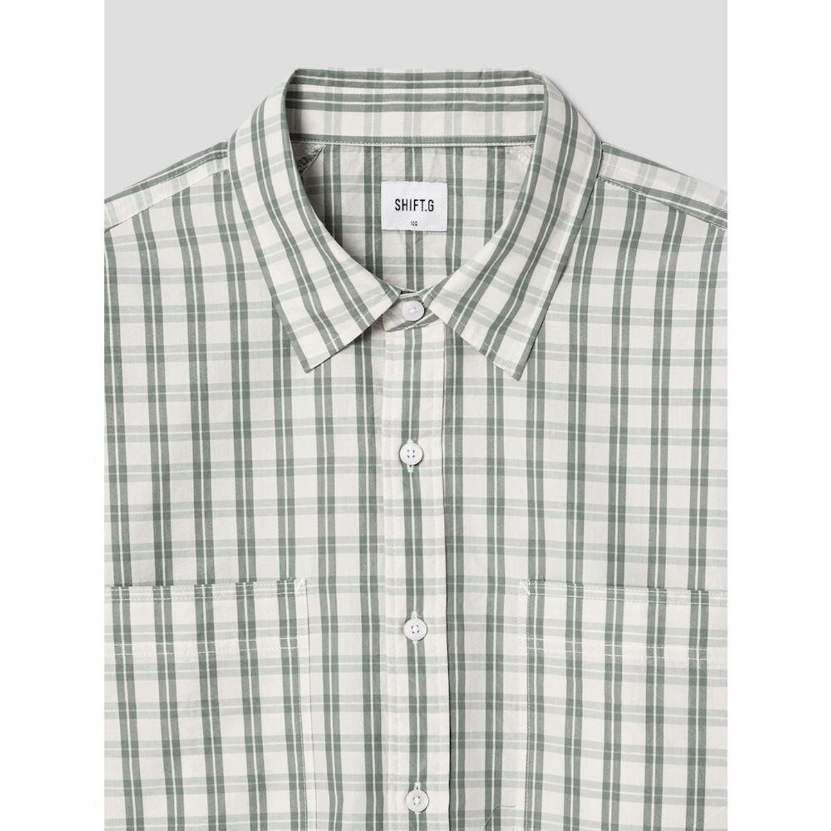 시프트지(SHIFT.G) Check Cloud Shirts  Green