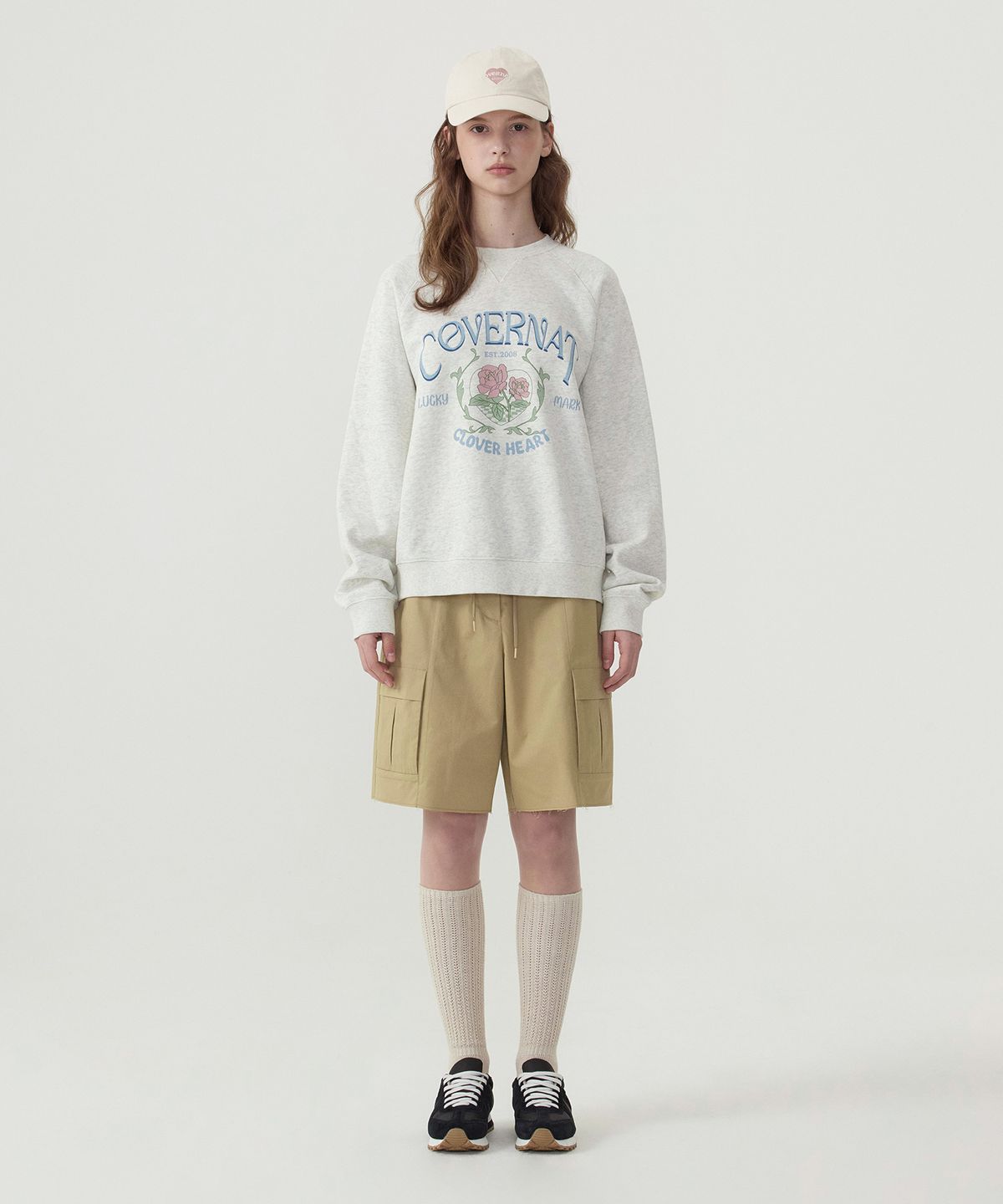 커버낫 우먼(COVERNAT WOMAN) 우먼 카고 버뮤다 쇼츠 Beige
