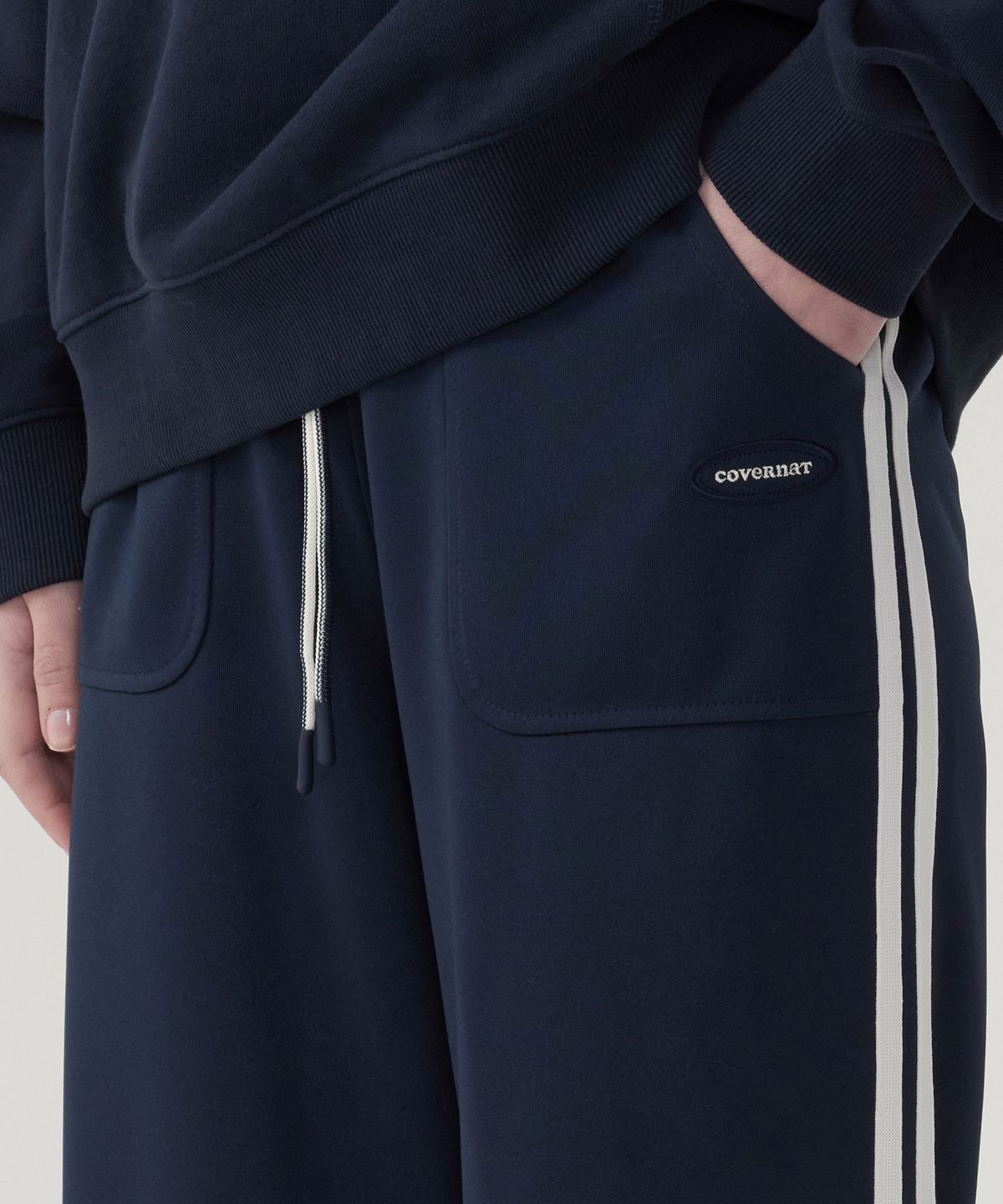 커버낫 우먼(COVERNAT WOMAN) 우먼 저지 트랙 팬츠 Navy