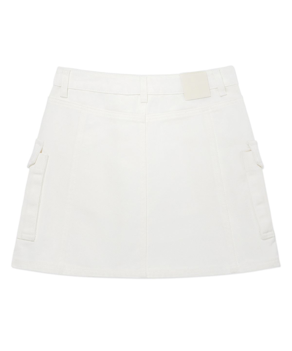 커버낫 우먼(COVERNAT WOMAN) 우먼 카고 데님 미니 스커트 White