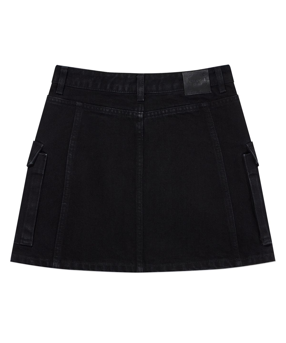 커버낫 우먼(COVERNAT WOMAN) 우먼 카고 데님 미니 스커트 Black