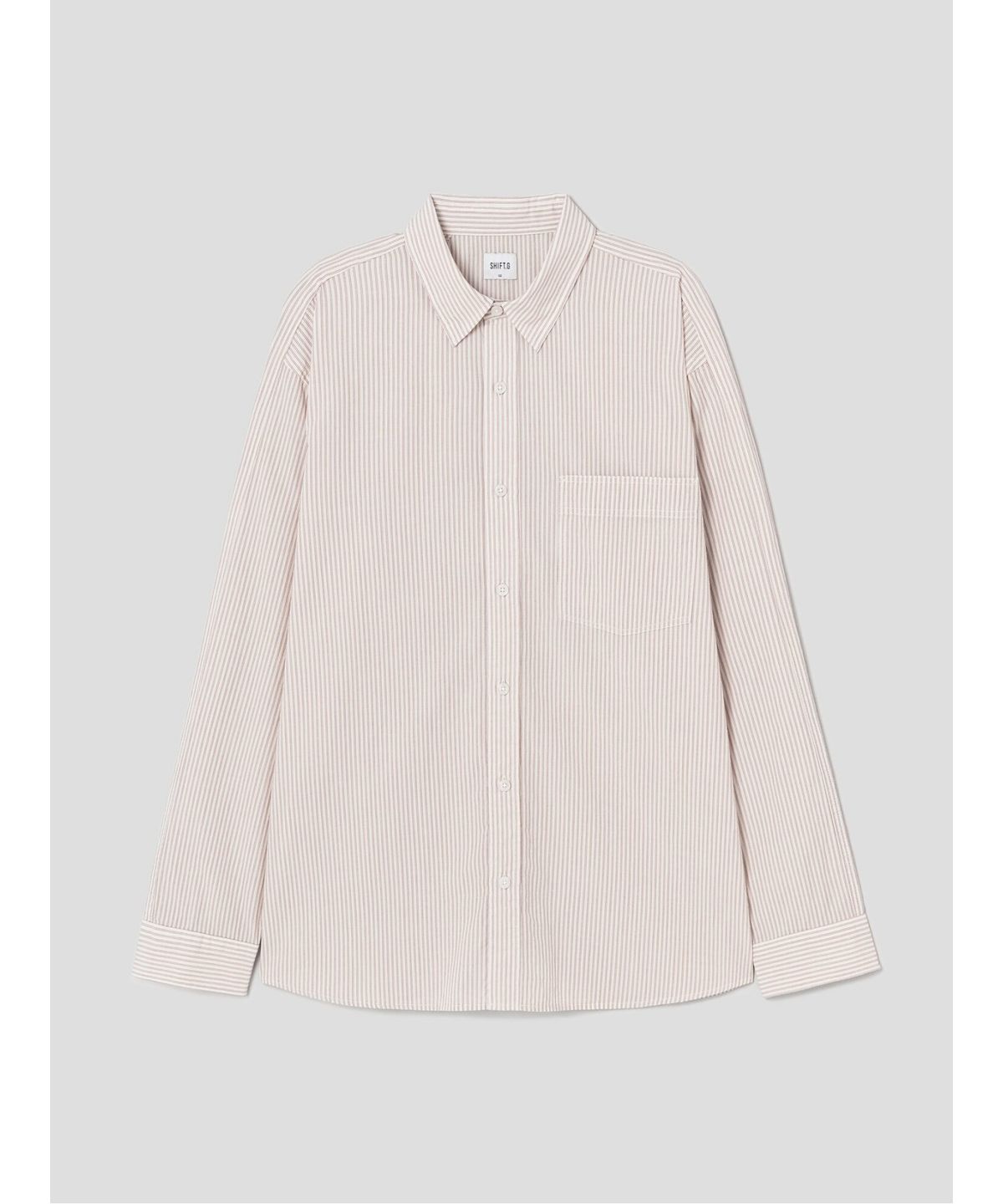 시프트지(SHIFT.G) Stripe Cloud Shirts  Beige