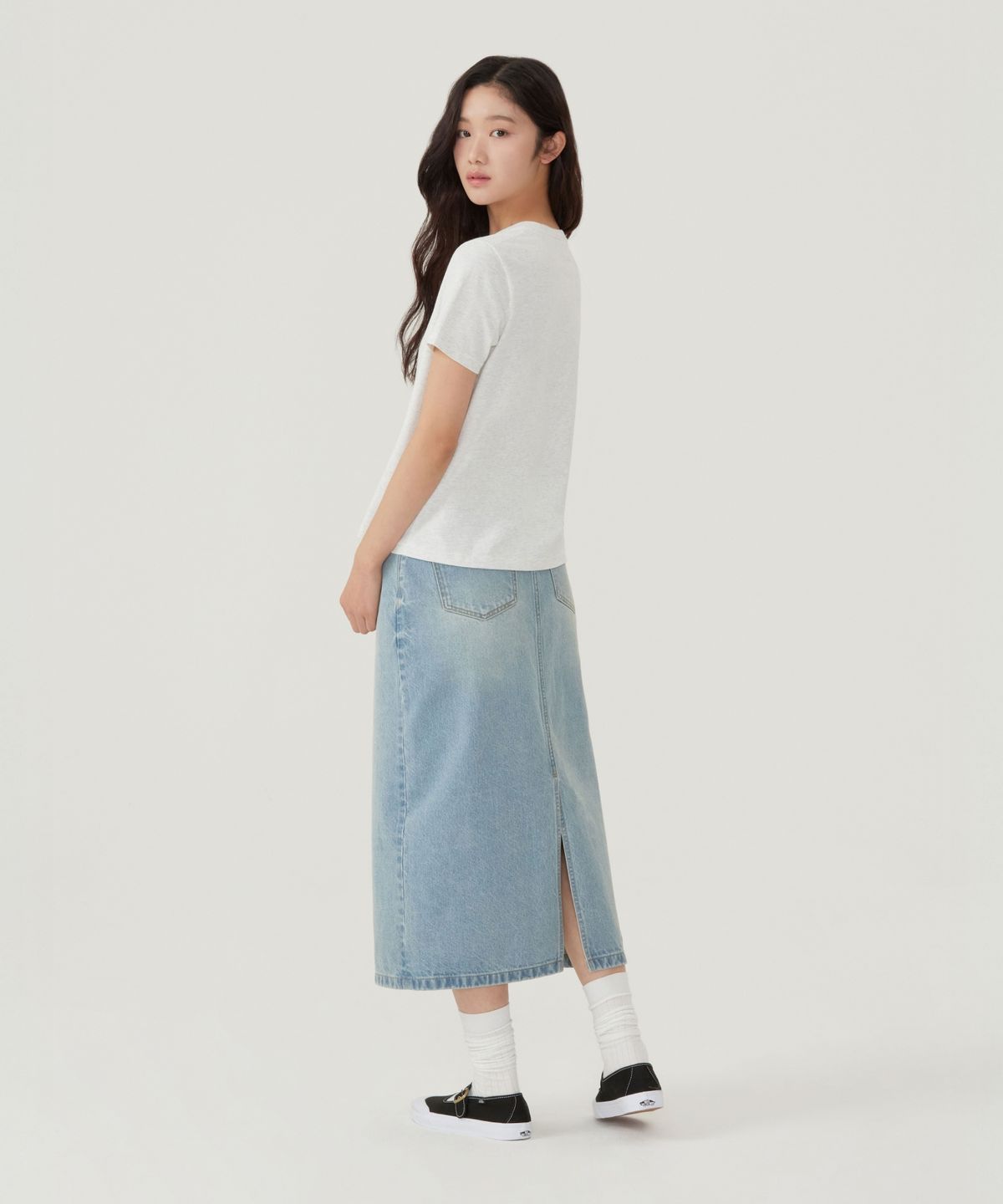 커버낫 우먼(COVERNAT WOMAN) [2PACK] 우먼 쿨코튼 에센셜 티셔츠 오트밀+블랙