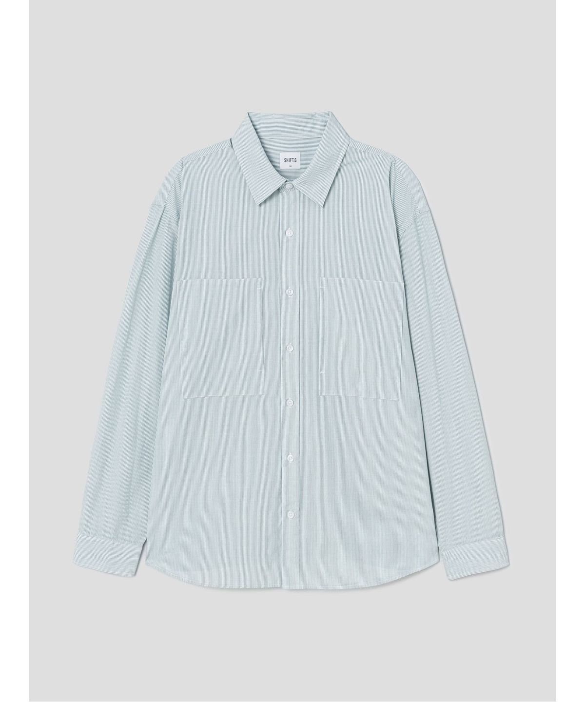시프트지(SHIFT.G) Stripe Cloud Shirts  Green