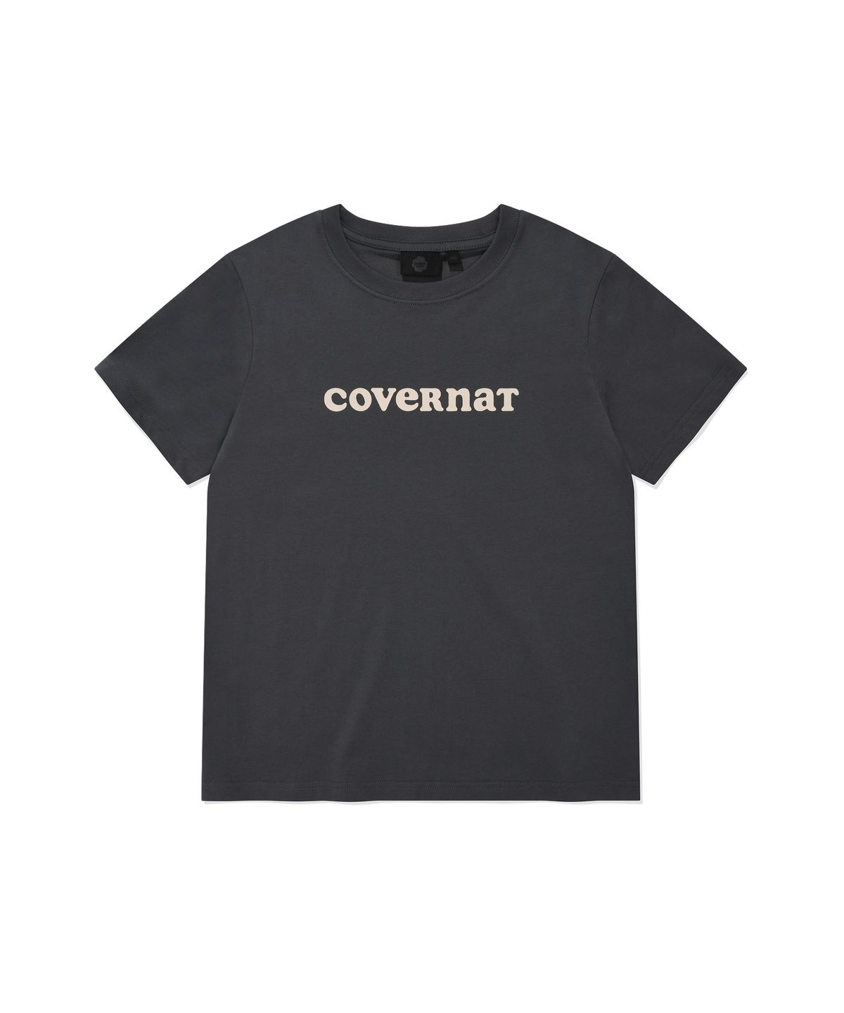 커버낫 우먼(COVERNAT WOMAN) 우먼 쿨 코튼 쿠퍼로고 티셔츠 Charcoal