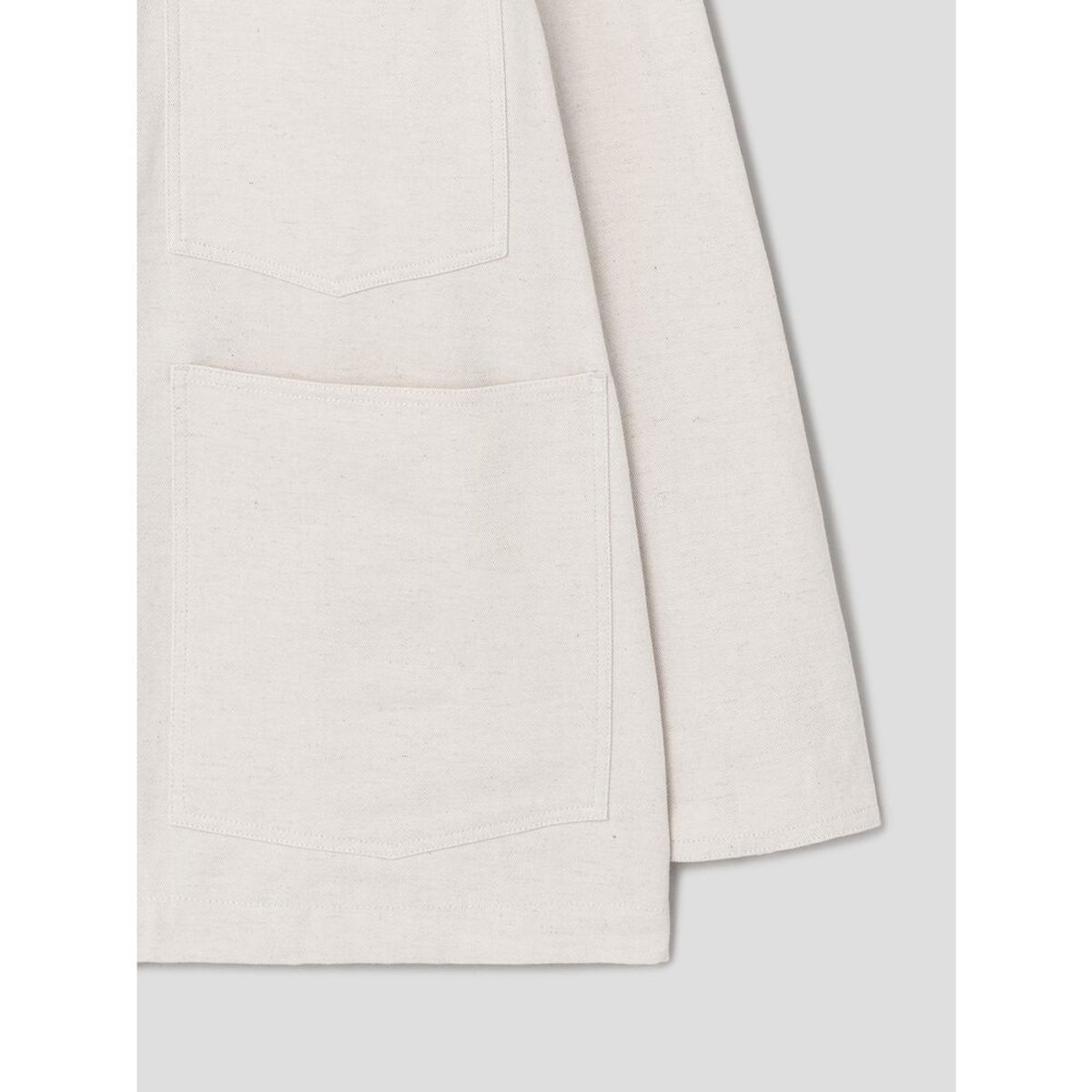 시프트지(SHIFT.G) Cotton Linen Chore ZoomIn Shirts  Ivory