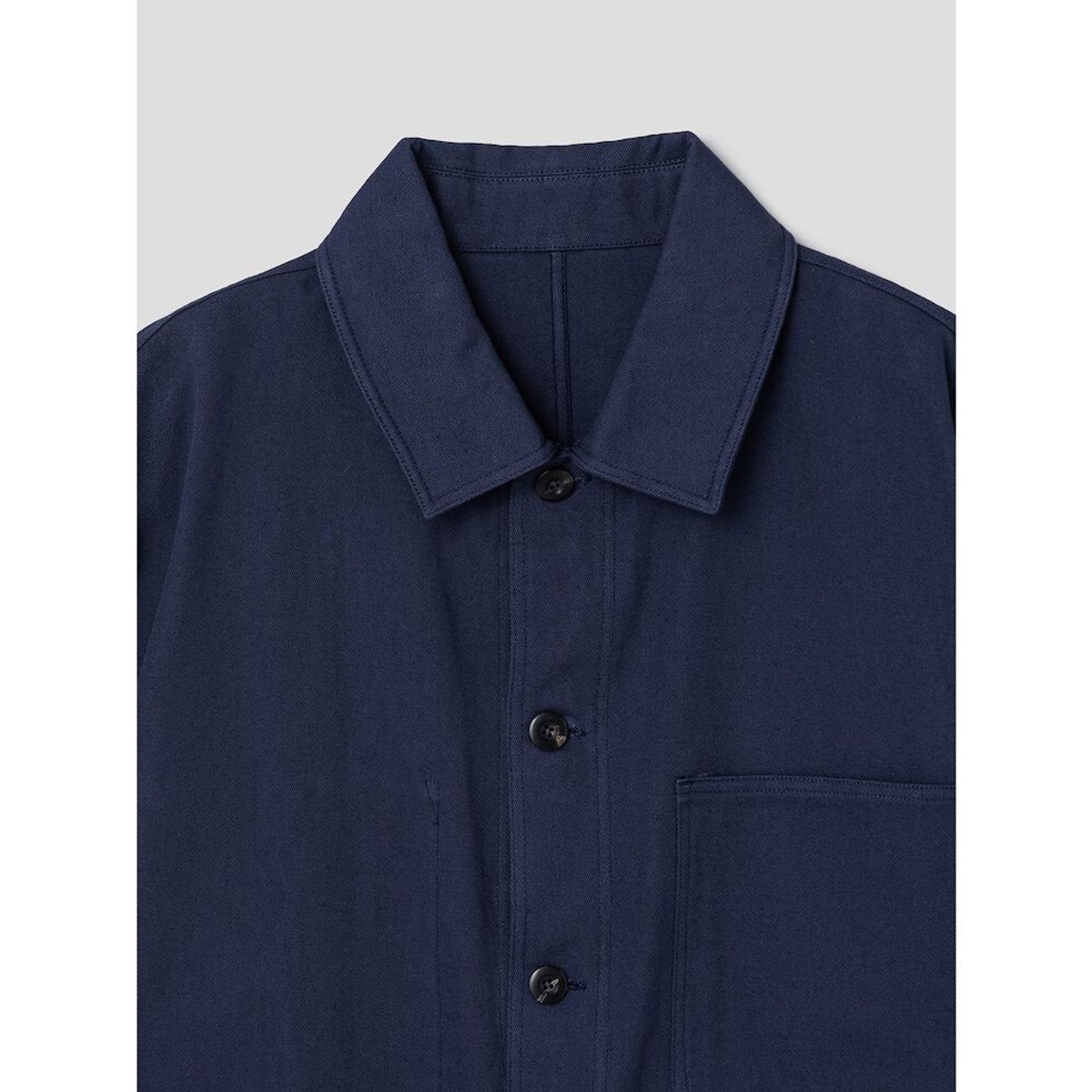 시프트지(SHIFT.G) Cotton Linen Chore ZoomIn Shirts  Navy