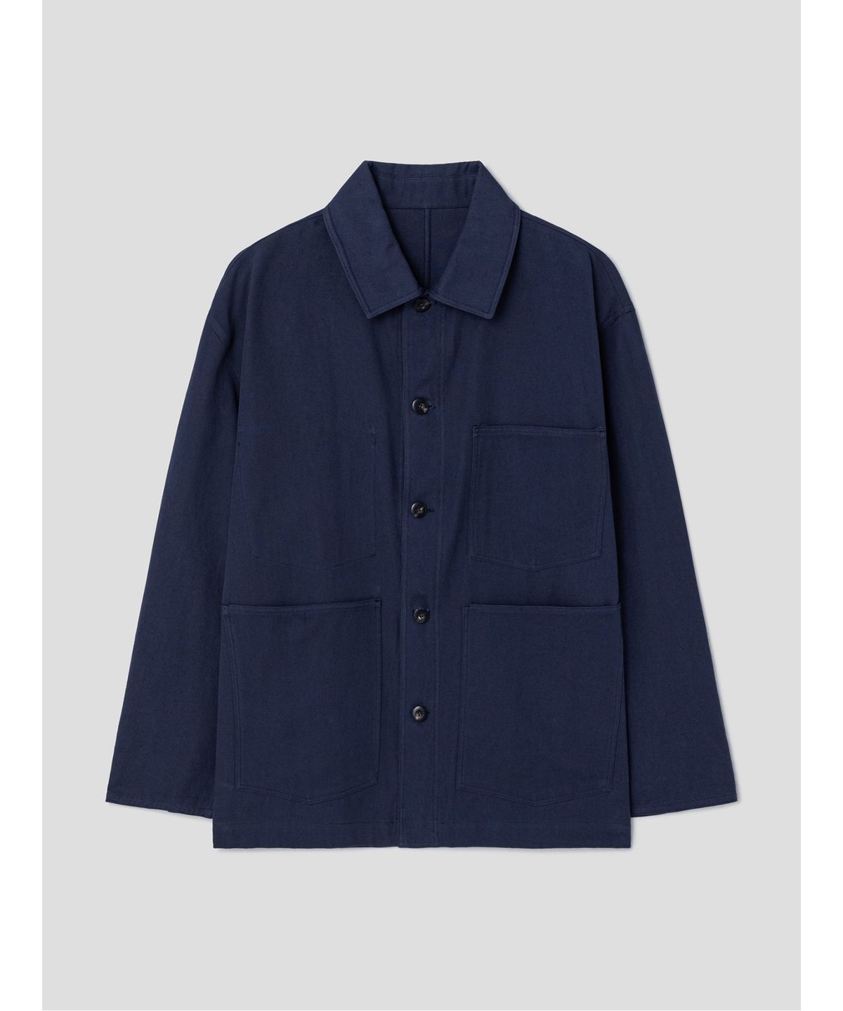 시프트지(SHIFT.G) Cotton Linen Chore ZoomIn Shirts  Navy