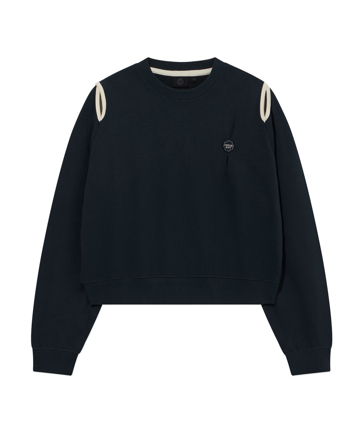 커버낫 우먼(COVERNAT WOMAN) 우먼 컷아웃 맨투맨 Navy
