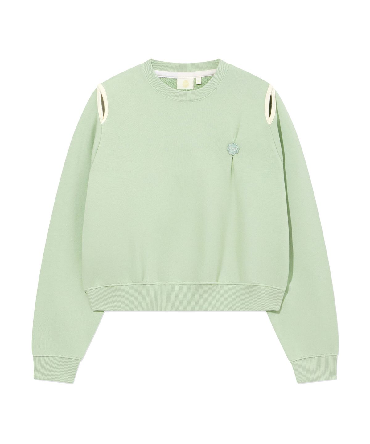 커버낫 우먼(COVERNAT WOMAN) 우먼 컷아웃 맨투맨 Light Green