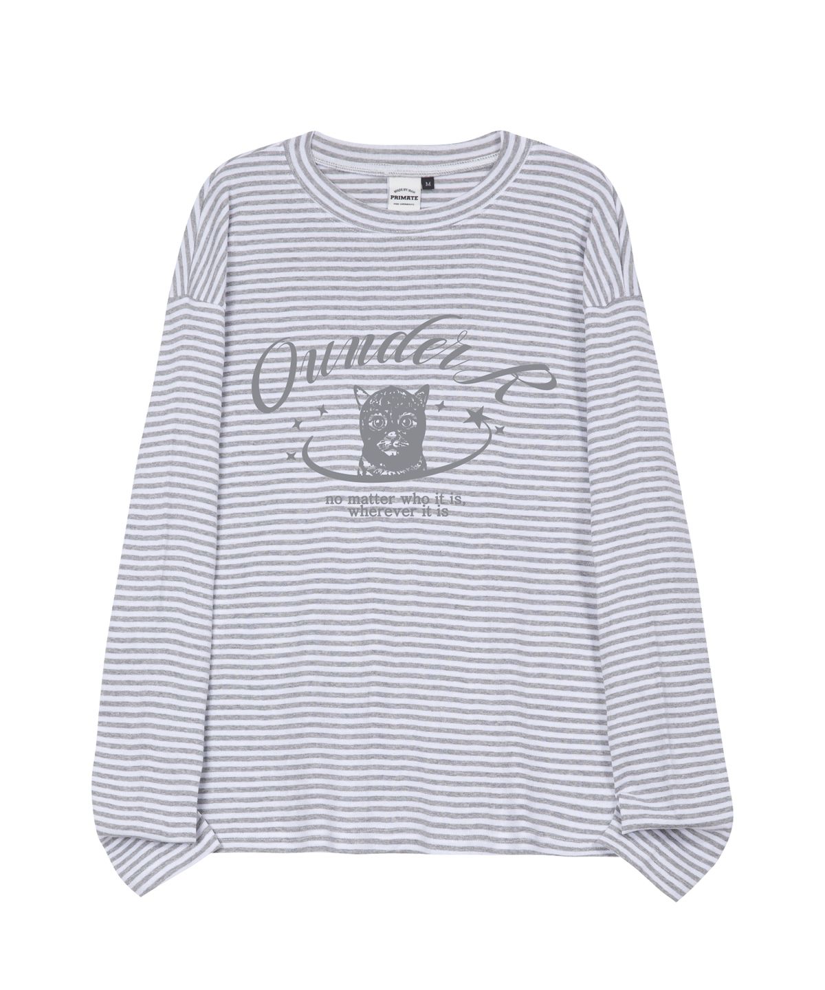 오언더알(OUNDERR) STAR CAT 오버핏 스트라이프 롱 슬리브 3 COLORS