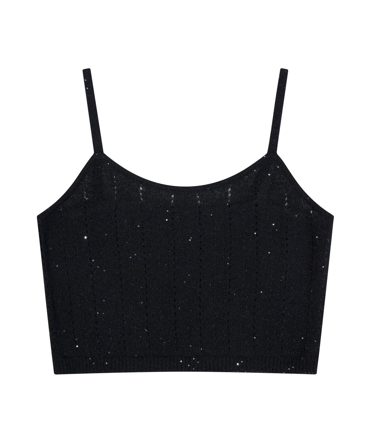 반원 아틀리에(VANONE ATELIER) KN4260 스팽글 니트 뷔스티에_Black
