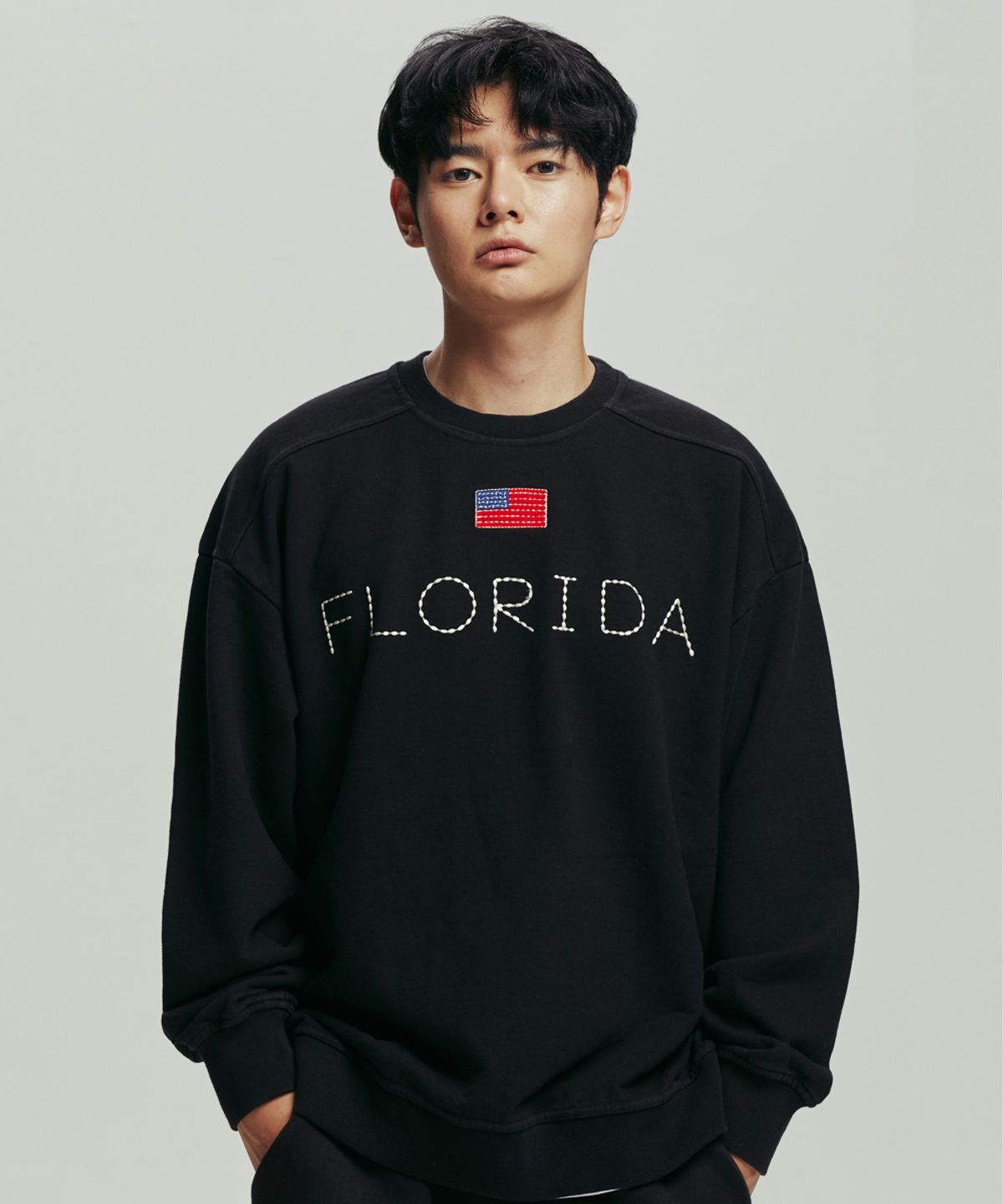 아즈코(AZCO) 플로리다 사시코 스웨트셔츠 (BLACK)