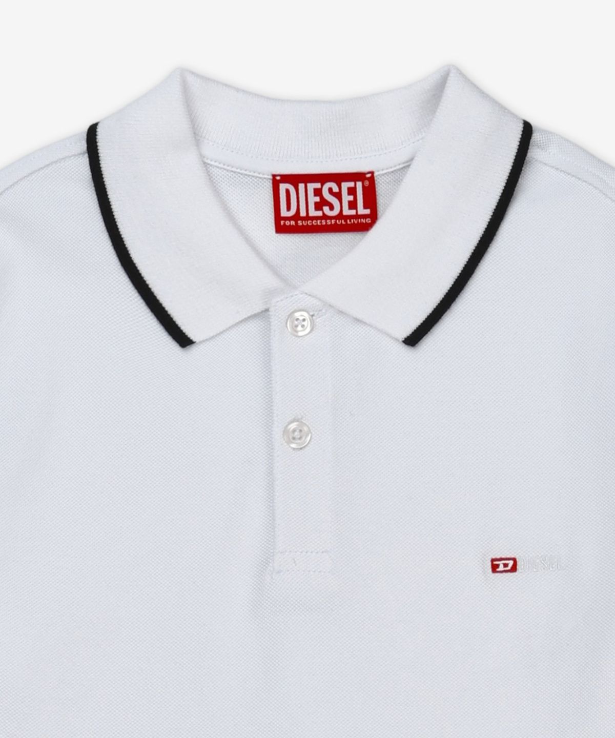 디젤(DIESEL) T 텐디 마이크로 폴로 셔츠 - 화이트 / A150420JMAD100