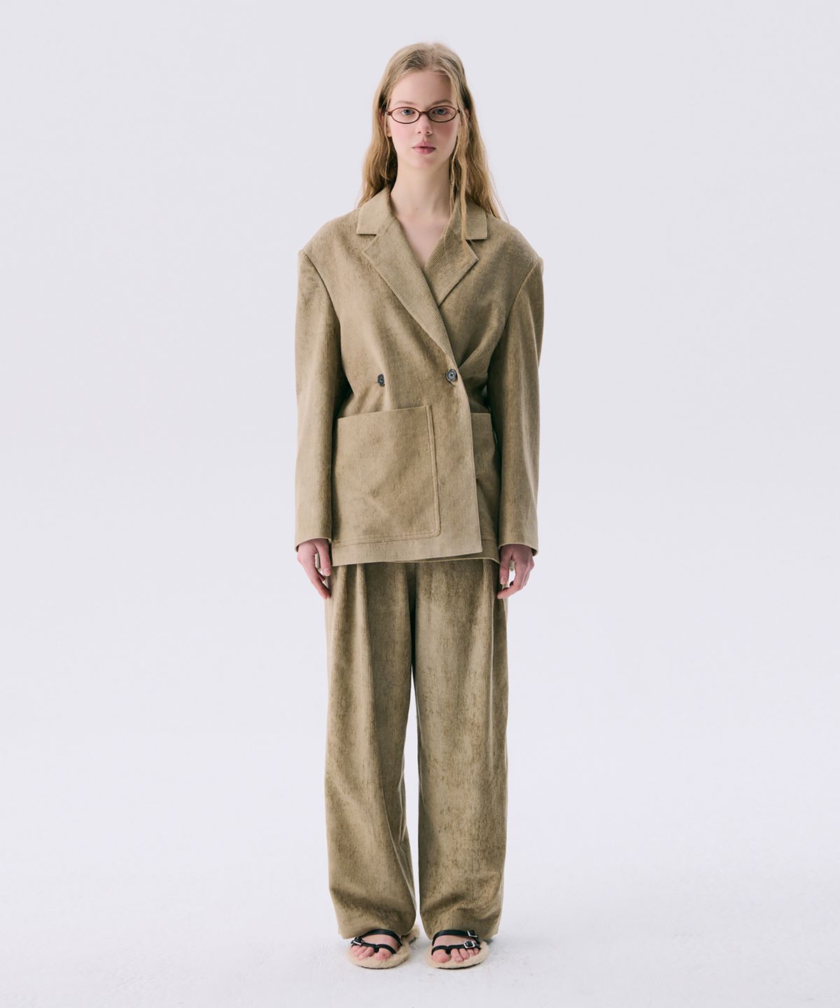 분더캄머(WNDERKAMMER) 25 Corduroy 2-Way Jacket_Light Khaki(25 코듀로이 투웨이 자켓_라이트카키)