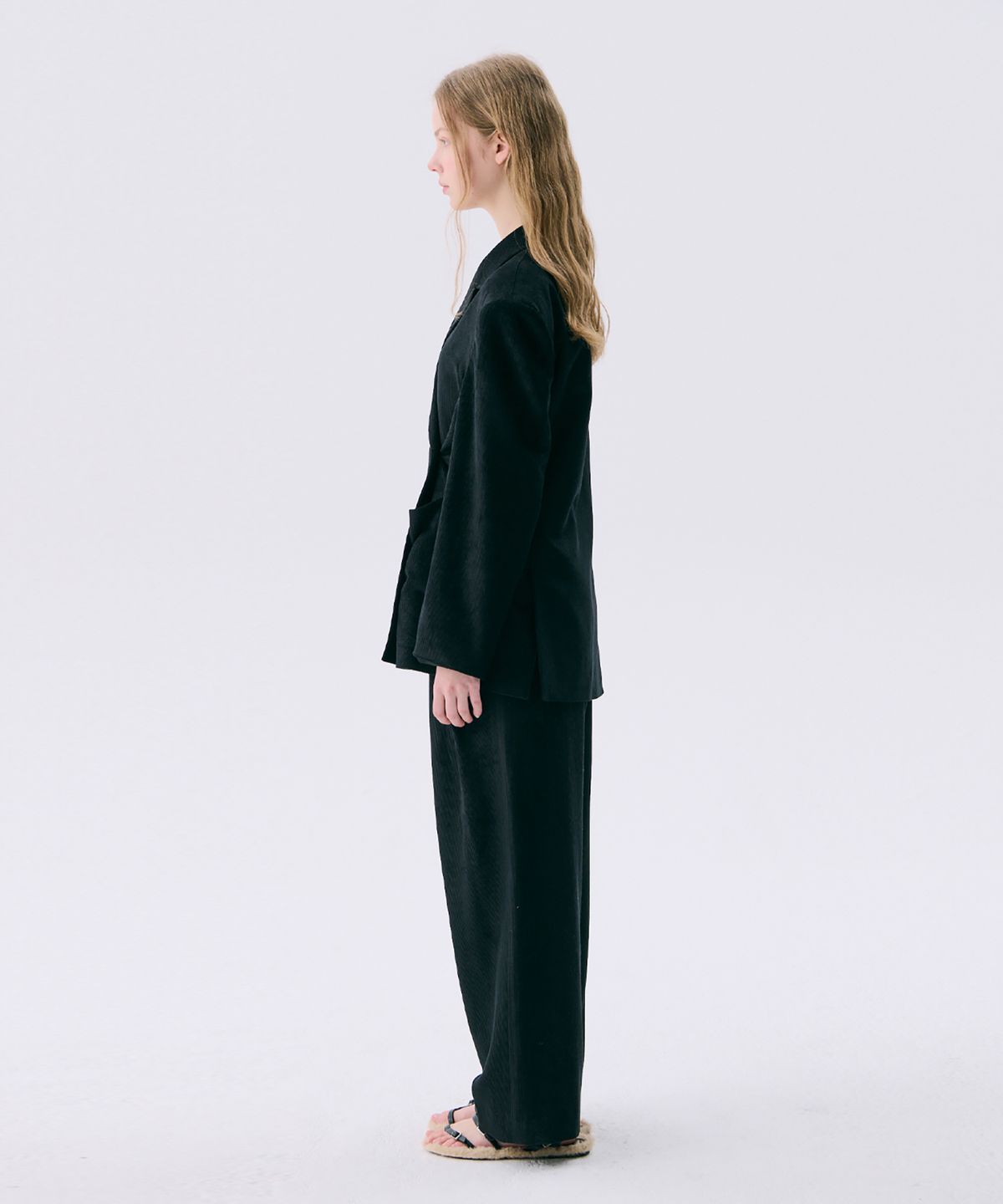 분더캄머(WNDERKAMMER) 25 Corduroy Wide Pants_Black(25 코듀로이 와이드팬츠_블랙)