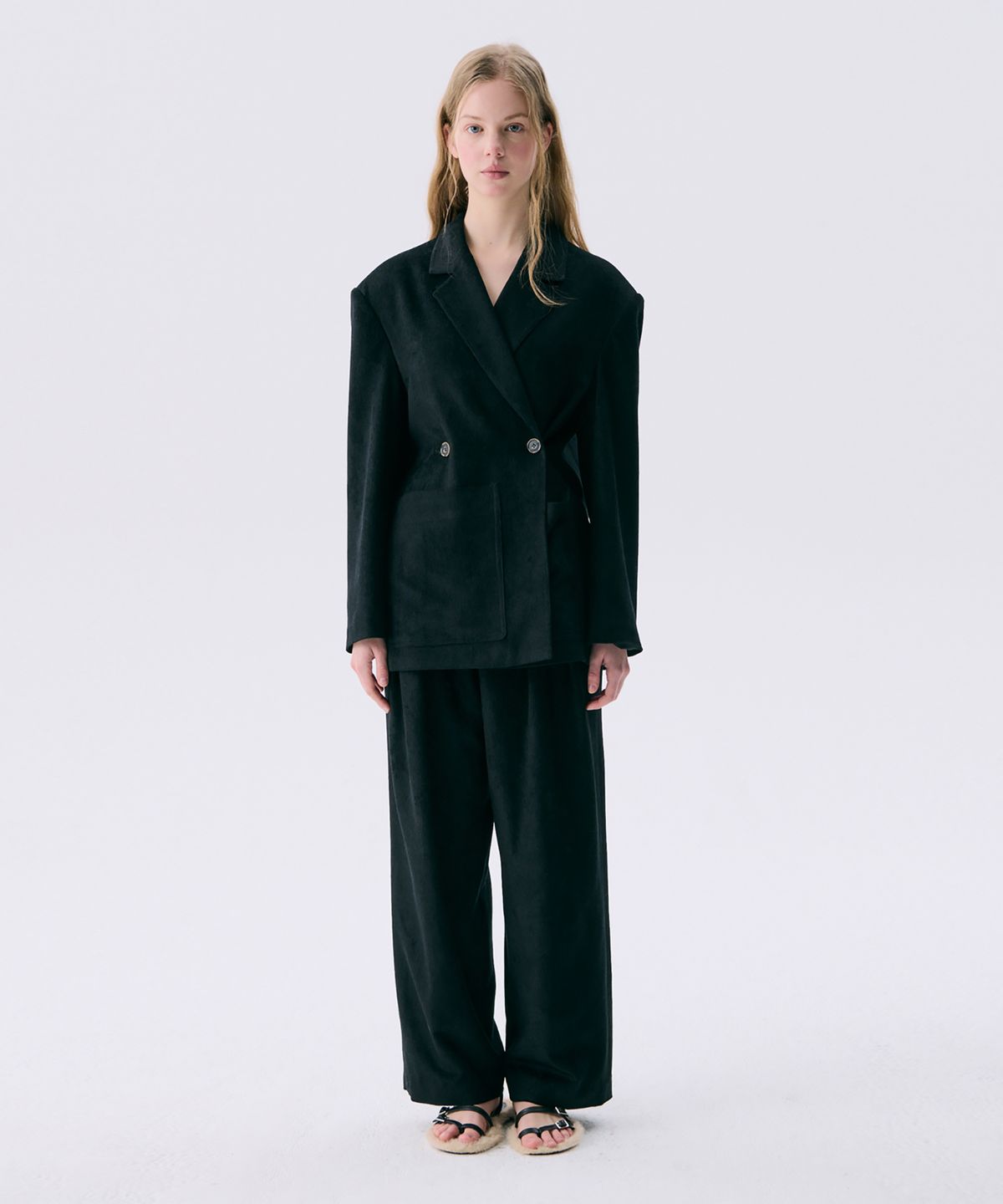 분더캄머(WNDERKAMMER) 25 Corduroy Wide Pants_Black(25 코듀로이 와이드팬츠_블랙)