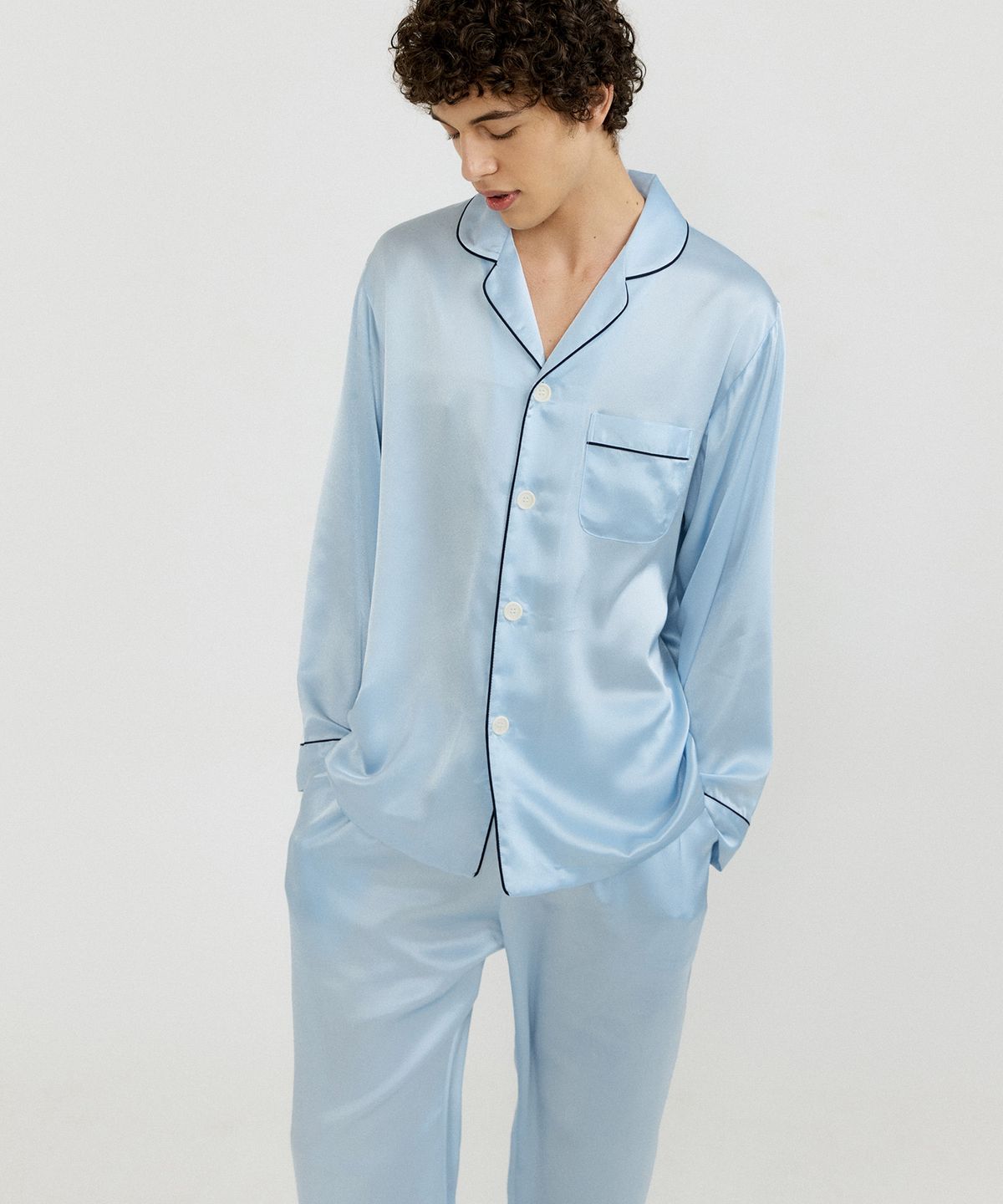 조스라운지(JO'S LOUNGE) (couple) Classic Sky Pajama Set + Camisole Two-piece