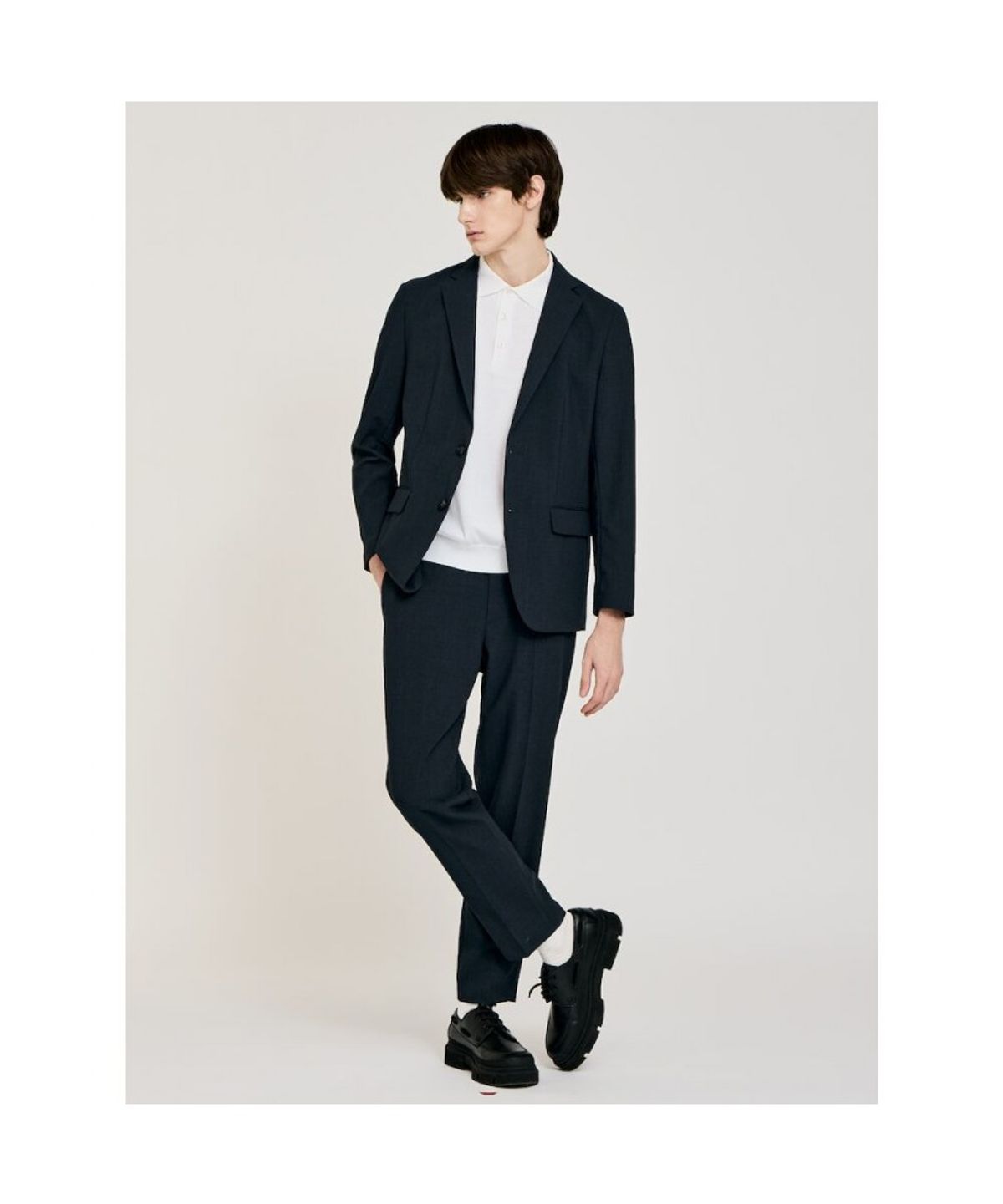GLXY (갤럭시 라이프스타일)(GLXY (GALAXY LIFESTYLE)) GLXY [갤럭시라이프스타일][三無衣服] 스트레치 셋업 팬츠  네이비