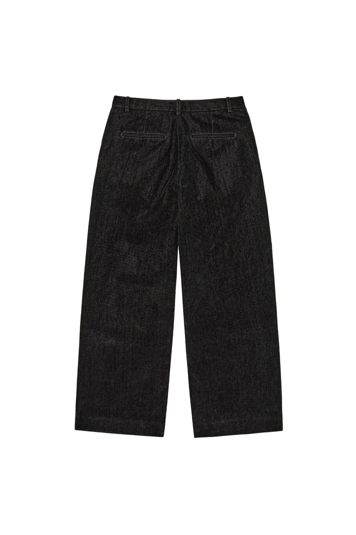 해칭룸(HATCHINGROOM) Regular Trouser Velvet Denim Black