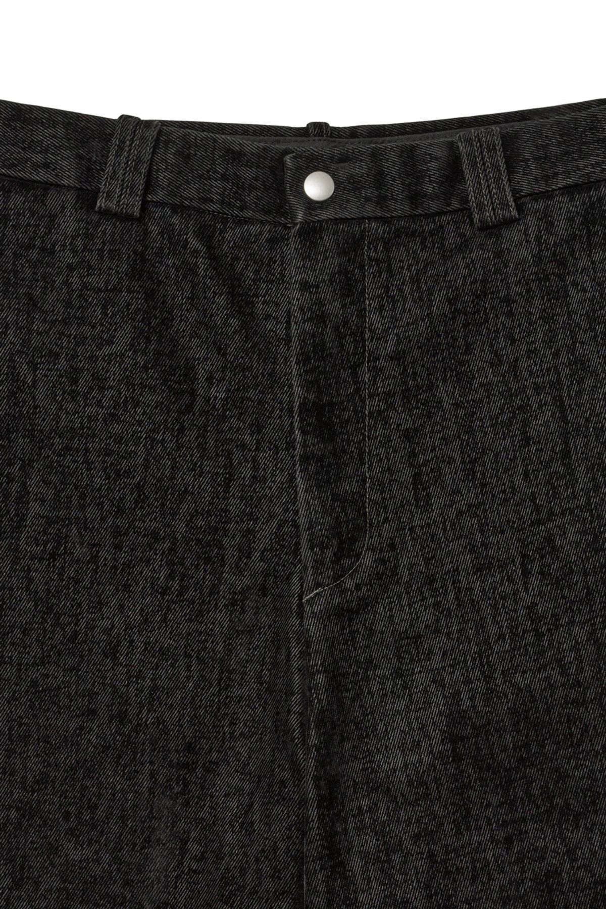 해칭룸(HATCHINGROOM) Regular Trouser Velvet Denim Black