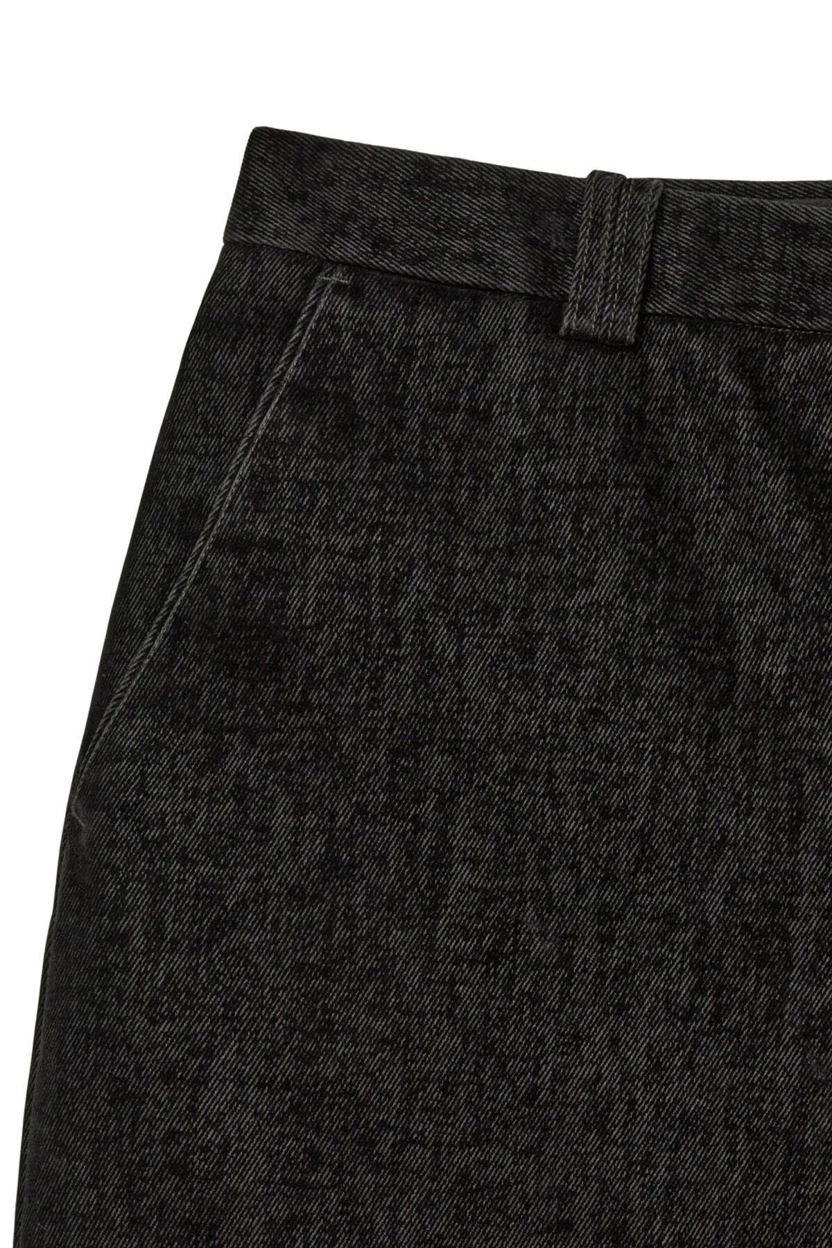 해칭룸(HATCHINGROOM) Regular Trouser Velvet Denim Black