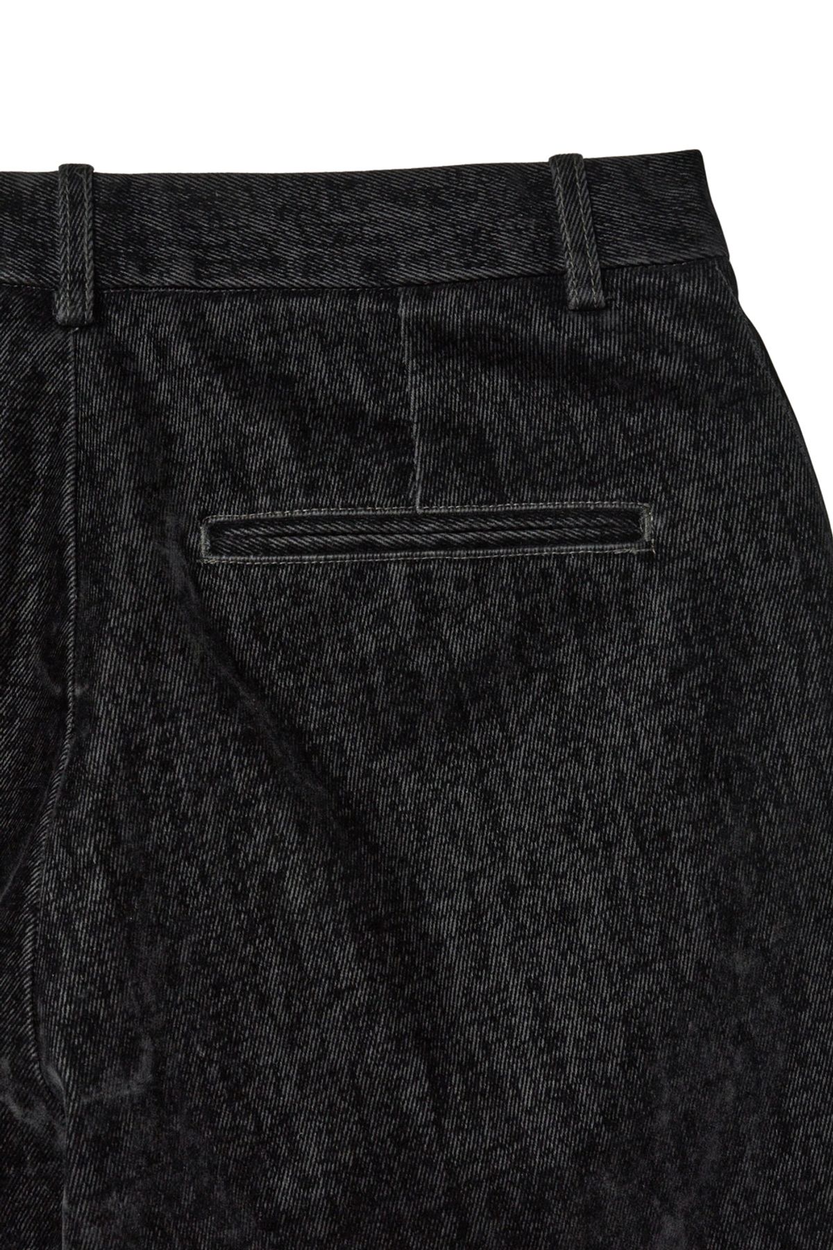 해칭룸(HATCHINGROOM) Regular Trouser Velvet Denim Black