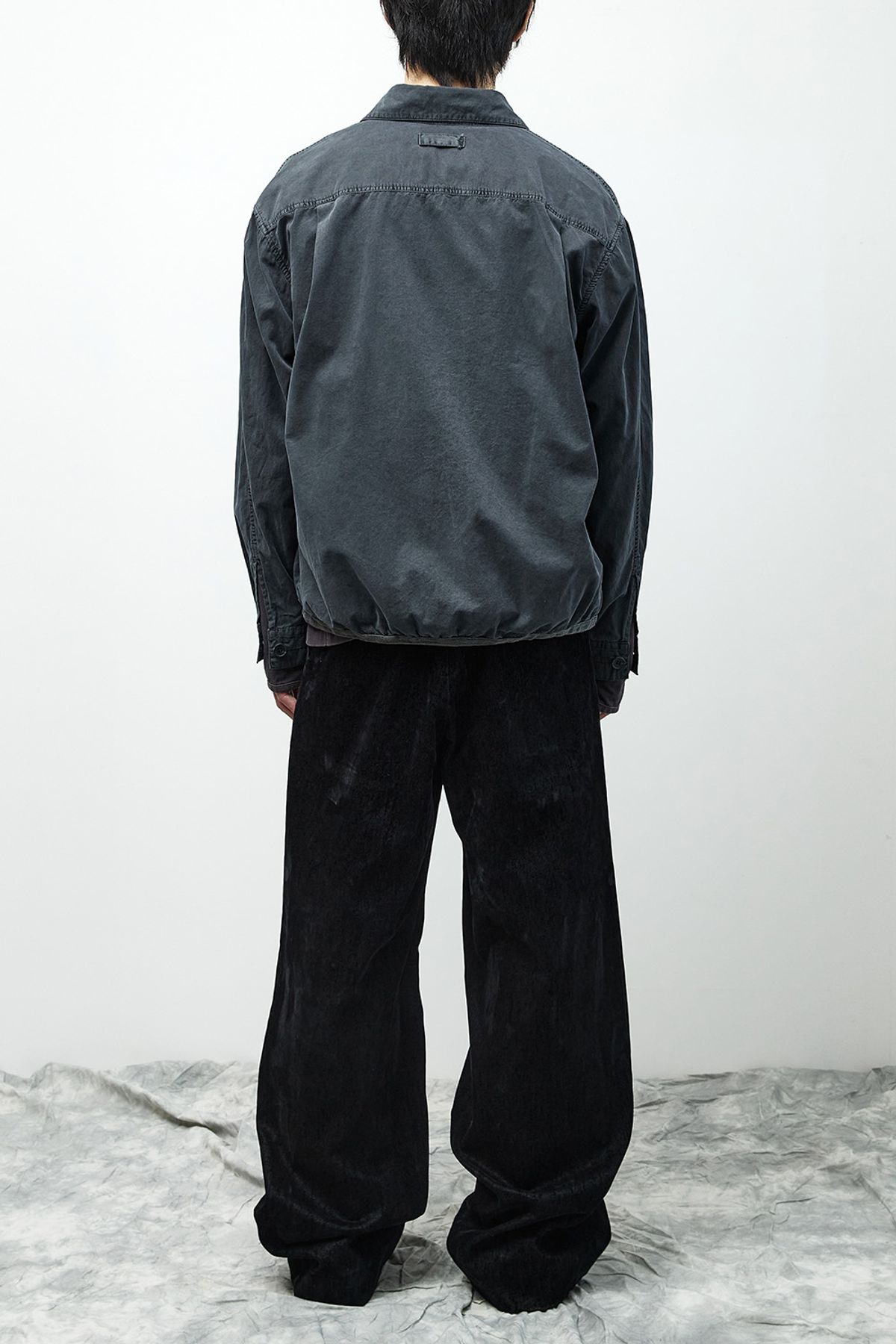 해칭룸(HATCHINGROOM) Regular Trouser Velvet Denim Black