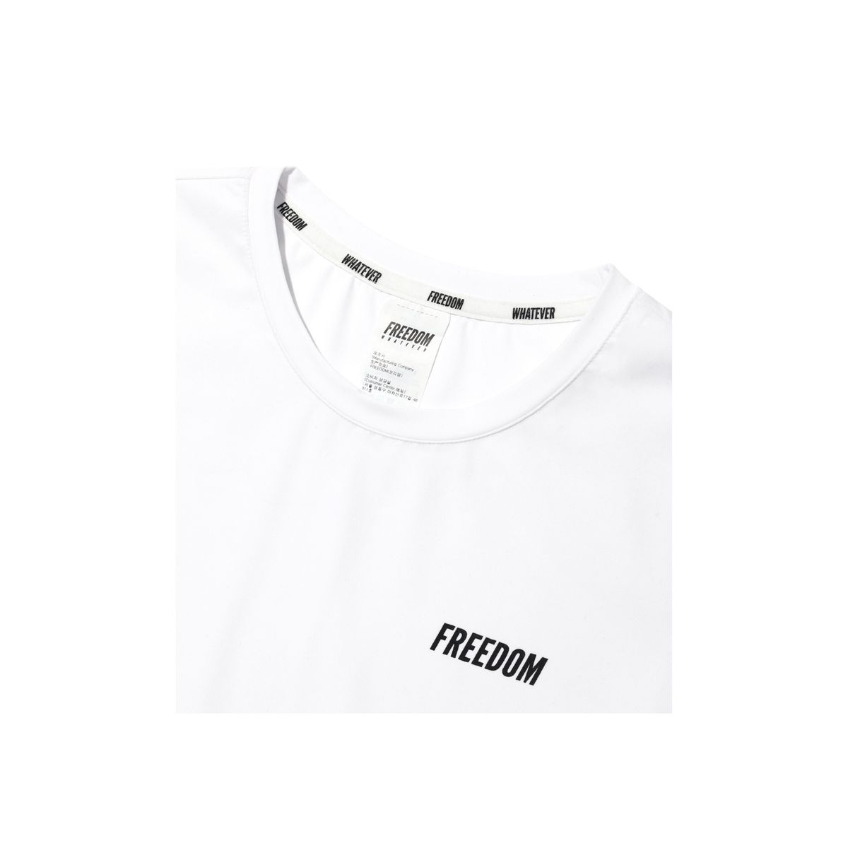 프리덤(FREEDOM) 에센셜 커브드 크롭 티셔츠_2color