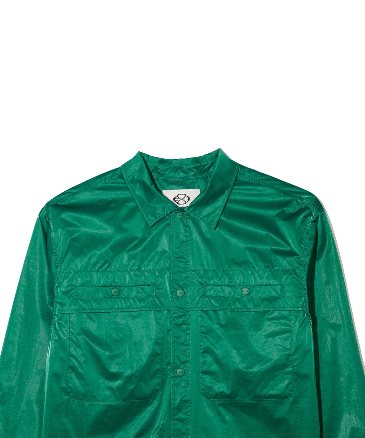 논타입(NONTYPE) PLACKET LAYERED SHINE SHIRTS (GREEN)