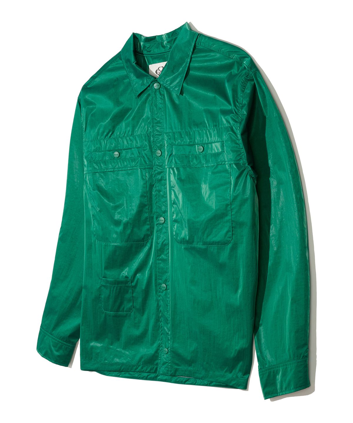 논타입(NONTYPE) PLACKET LAYERED SHINE SHIRTS (GREEN)