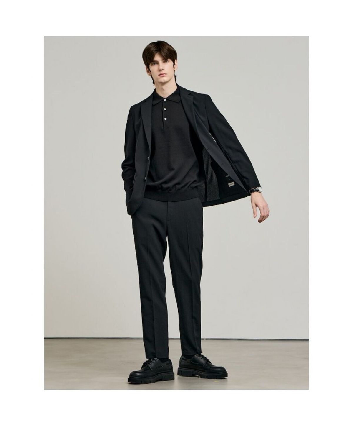 GLXY (갤럭시 라이프스타일)(GLXY (GALAXY LIFESTYLE)) GLXY [갤럭시라이프스타일][三無衣服] 스트레치 셋업 팬츠  블랙